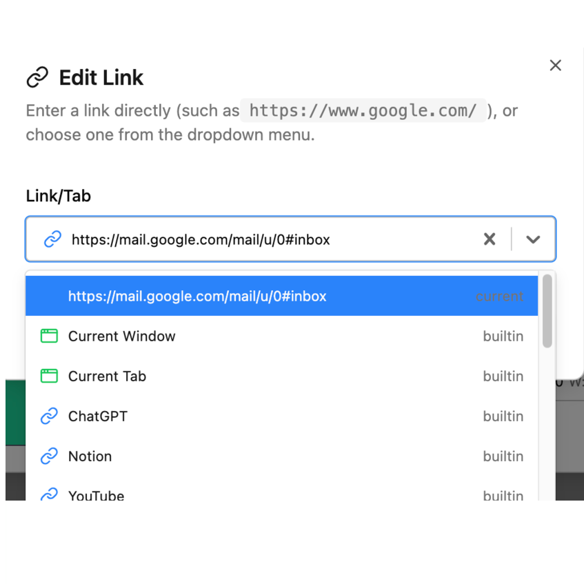 Workbench Panel URL Configuration